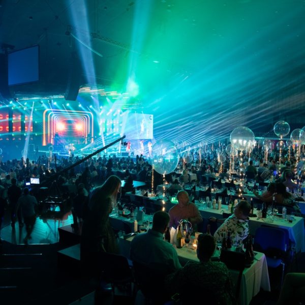 Event Venue with lights and balloons