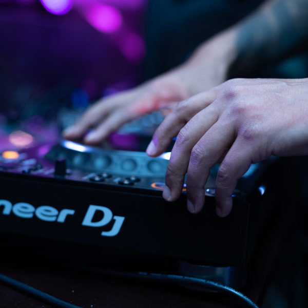 DJ playing